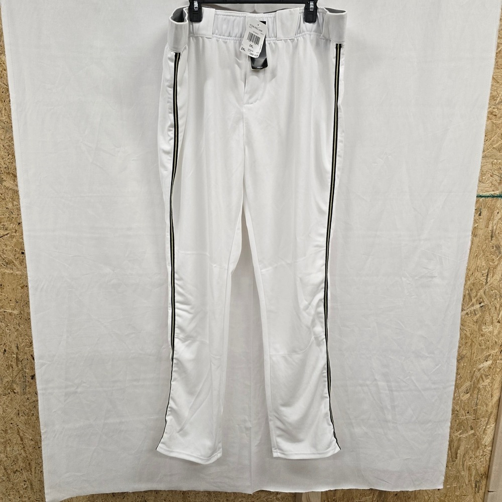Adidas‎ Icon Pro OHP Baseball Pants Mens 2XL White Black Side Piping New CG2279